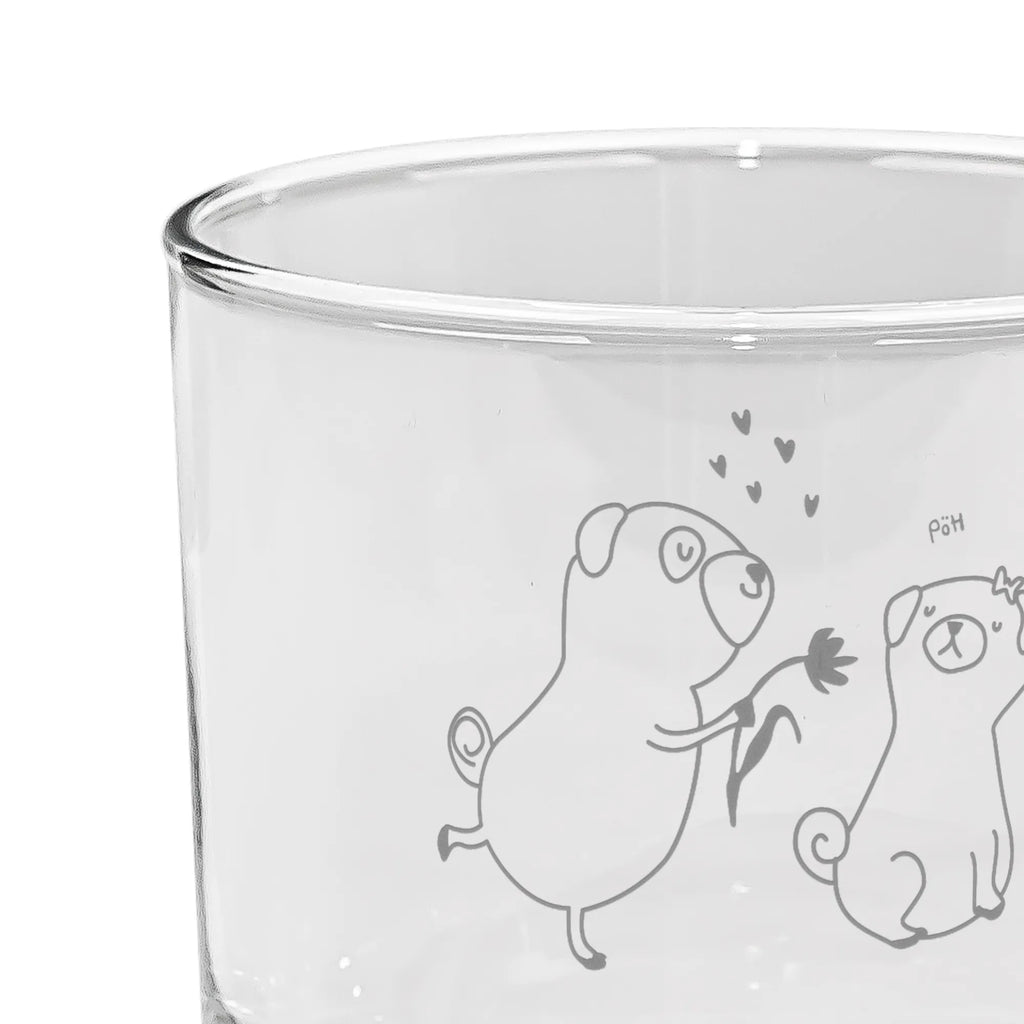 Personalizowana szklanka do ginu mops Zakochani Pies, motyw psa, zwierzę domowe, rasa psa, miłośnik zwierząt, właściciel psa, powiedzenia