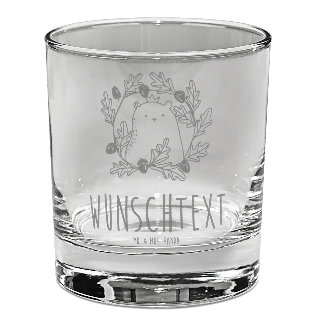 Personalizowana szklanka do ginu Niedźwiedź król Niedźwiedź, Miś, Pluszowy miś