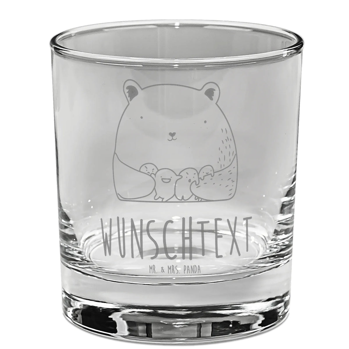 Personalizowana szklanka do ginu niedźwiedź uczucie Niedźwiedź, Miś, Pluszowy miś