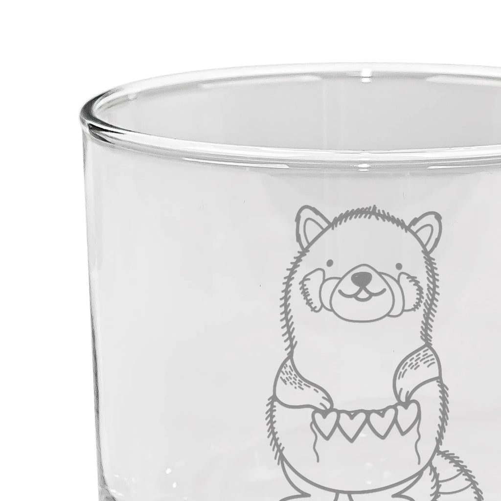 gin glass red panda small animals, cute, funny, cute animal motives, hand drawn, small world, funny sayings, good mood, happy, gifts, gift ideas, special gifts, animal lover, card, love, favourite person, Panda, darling, heart, red