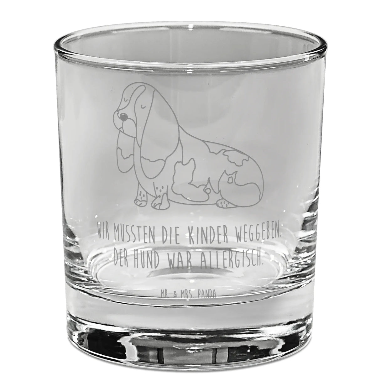 Szklanka do ginu pies Basset Hound Pies, motyw psa, zwierzę domowe, rasa psa, miłośnik zwierząt, właściciel psa, powiedzenia