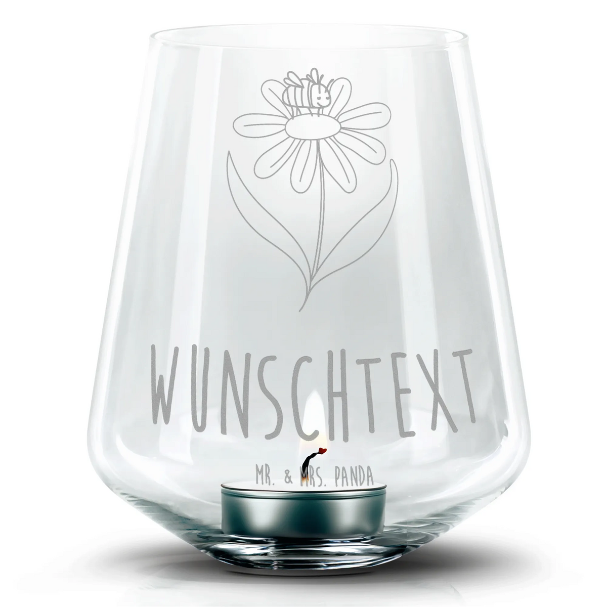 Personalized Engraved Lantern bumblebee flower small animals, cute, funny, cute animal motives, hand drawn, small world, funny sayings, good mood, happy, gifts, gift ideas, special gifts, animal lover, card, wasp, nature, bumblebees, flower, bee, field, fluffy, bumble bee