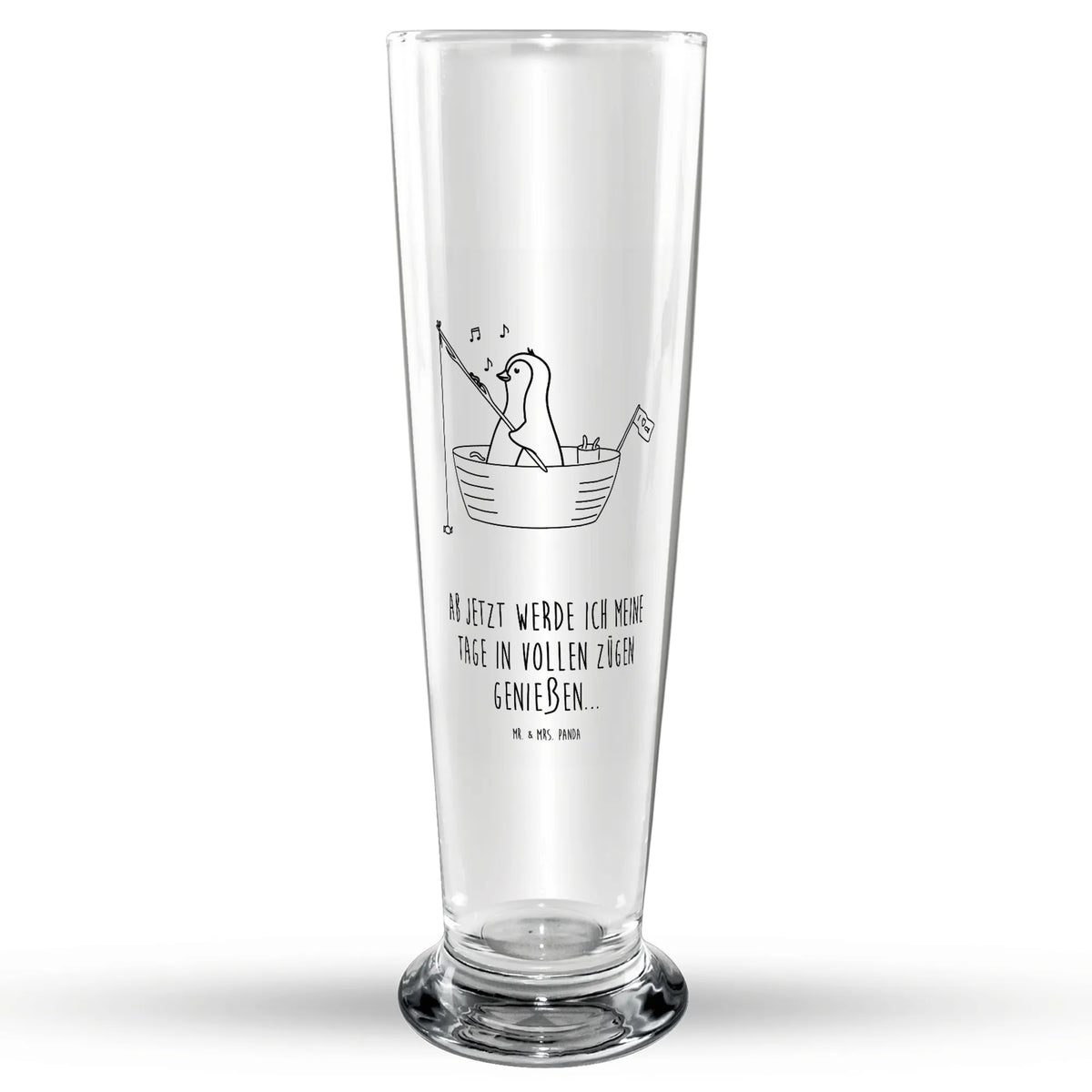 Bierglas Pinguin Angelboot Bierbecher, Glasbecher, Trinkglas, Bier Glas, Glasbierglas, Bierglas, Pinguin, Trennung, Genießen, Geschenkidee Liebeskummer, Angeln, Motivation, Angelboot, Neuanfang, Leben, Neustart, Boot, Lebenslust, Scheidung, Pinguine