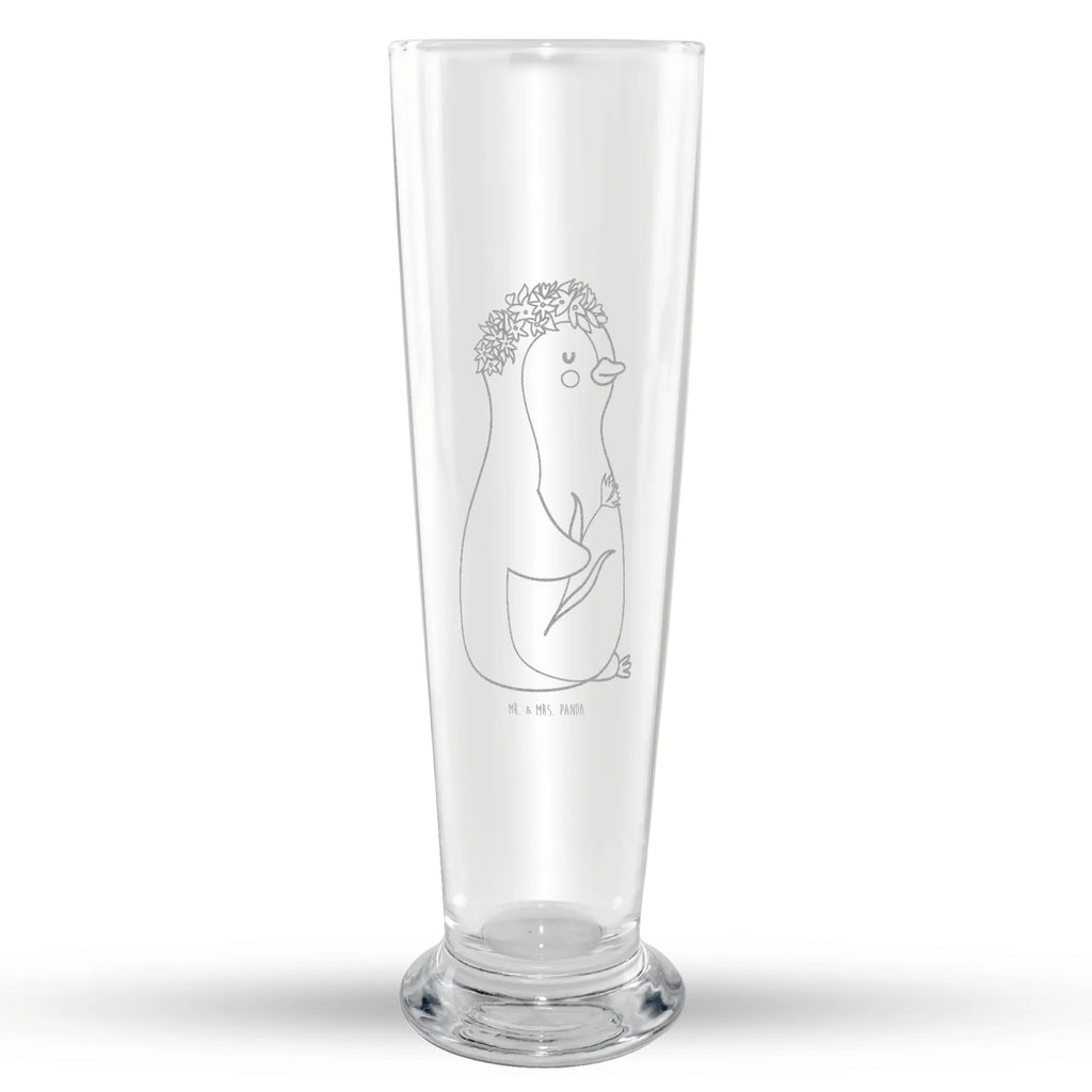 Weizenglas Pinguin Blumen Vatertag, Weizenglas, Weizen Glas, Weizenbier Glas, Weizenbierglas, Pinguin, Pinguine, Lebensziele, Motivation, Blumenkranz, Geschenkidee, Ziele, Universum, Leben, Wünsche, Lebenslust, Liebeskummer