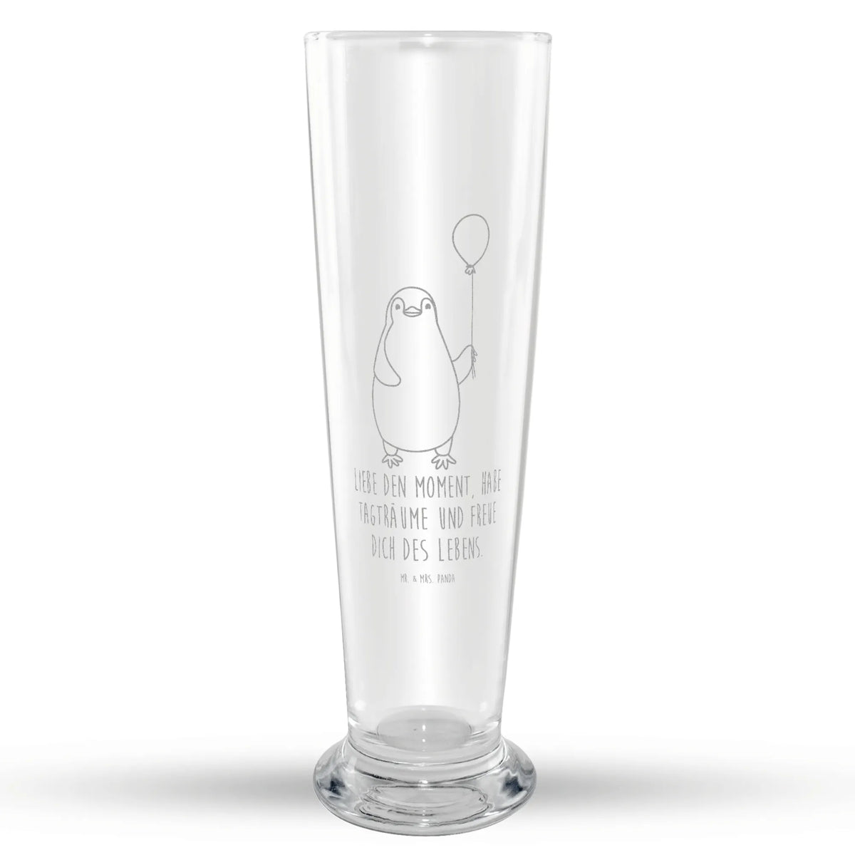 Weizenglas Pinguin Luftballon Bier Glas, Weizenbier Glas, Mr & Mrs Panda Weizenglas, Bierglas, Weizen Glas, Weißbierglas, Pinguin, Luftballon, Motivation, Neues Leben, Glück, Tagträume, Geschenkidee, Neustart, Lebenslust, Beste Freundin, Geschenk Freundin, Pinguine, Liebe