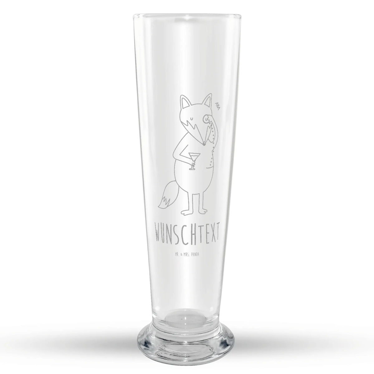 Customizable Wheat Glass Fox lord fox, foxes, forest wildlife, clever as a fox, animal lover, words of consolation, lovesickness gift, problem solving, saying funny, motivation saying