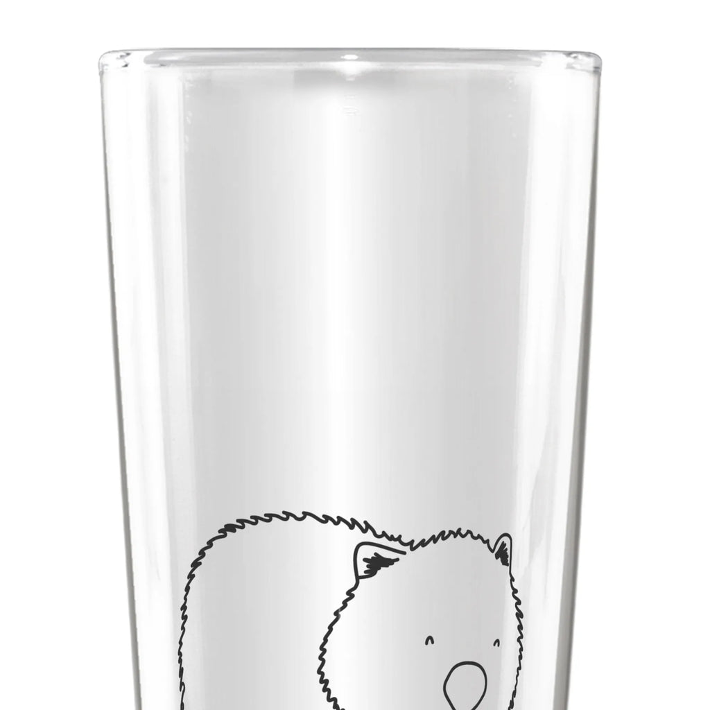 Customizable Wheat Glass Wombat small animals, cute, funny, cute animal motives, hand drawn, small world, funny sayings, good mood, happy, gifts, gift ideas, special gifts, animal lover, card, motivation, Wombat, life is beautiful, saying, Australia