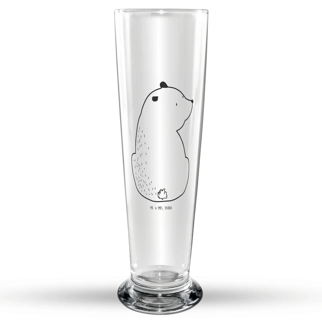 Weizenglas Bär Schulterblick Weizenglas, Vatertag, Weizen Glas, Weizenbierglas, Weizenbier Glas, Bär, Teddy, Teddybär, Bären, Weltansicht, Motivation, Selbstachtung, Weisheit, Bärenliebe