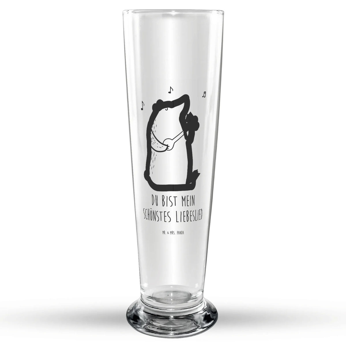 Weizenglas Bär Lied Weißbierglas, Bierglas, Mr & Mrs Panda Weizenglas, Weizen Glas, Bier Glas, Weizenbier Glas, Teddy, Bär, Teddybär, Valentinstag, Spruch, Geschenk, Herz, Valentine, Freundin, Liebe, Song, Frau, Bear, Liebeslied, Bärchen, Lied, Partner