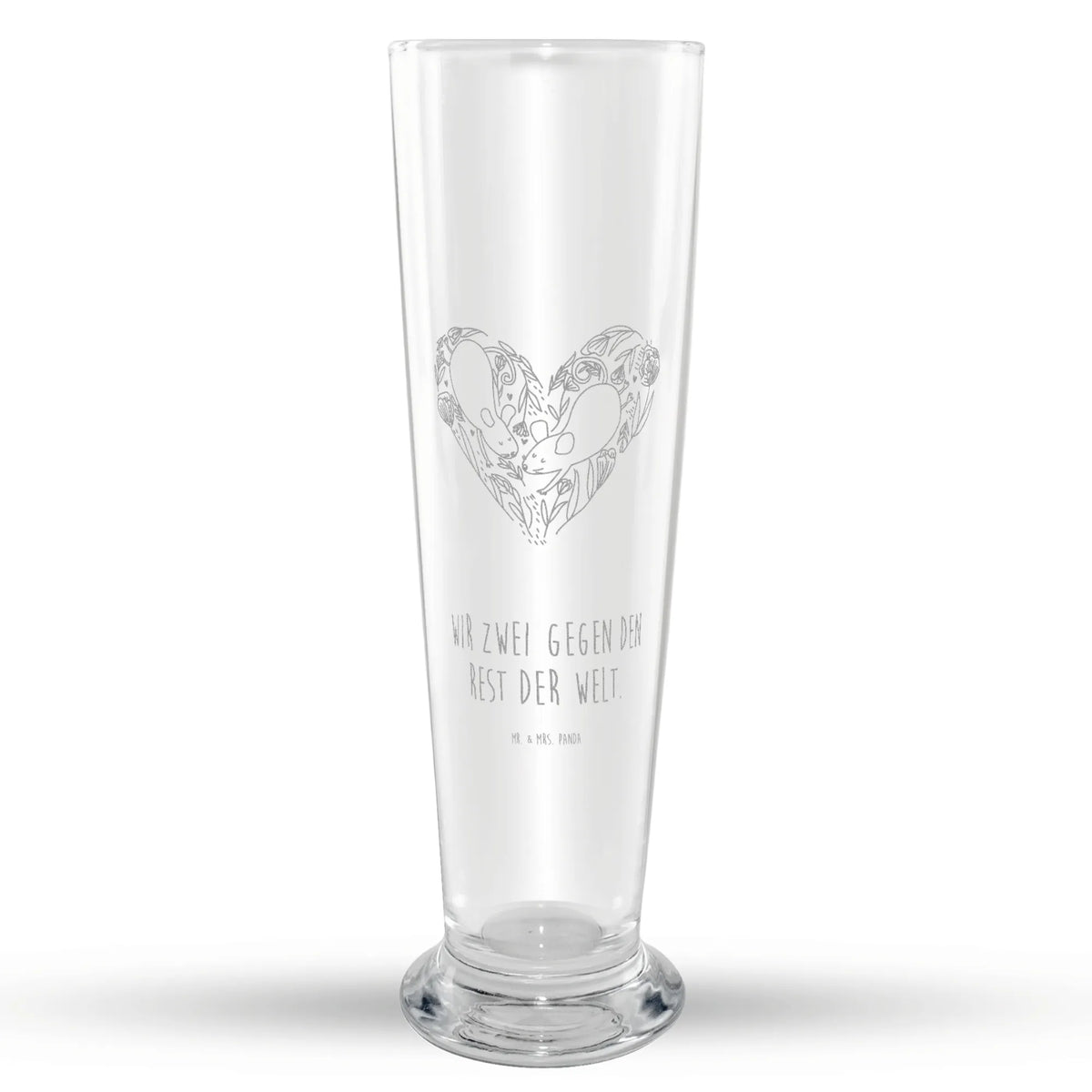 Weizenglas Mäuse Herz Mr & Mrs Panda Weizenglas, Bierglas, Bier Glas, Weißbierglas, Weizen Glas, Weizenbier Glas, Verlobung, Freund, Heiraten, Partner, Heiratsantrag, Liebesgeschenk, Hocheitstag, Ehemann, Freundin, Ehefrau, Jahrestag, Liebe, Liebesbeweis, Gemeinsamkeit, Geschenk für Zwei, Hochzeit, Maus, Lieblingsmensch, Liebesbotschaft, Love, Mäuse