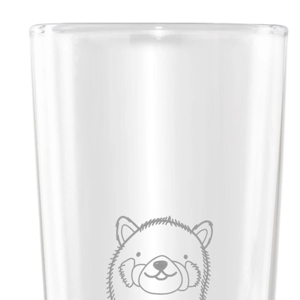 Weizenglas Roter Panda Weizenglas, Vatertag, Weizenbier Glas, Weizenbierglas, Weizen Glas, Tiermotive, Gute Laune, lustige Sprüche, Tiere, Panda, Herz, Rot, Liebling, Lieblingsmensch, Liebe