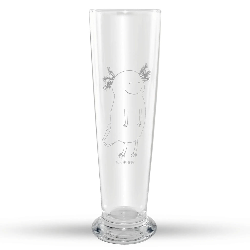 Weizenglas Axolotl Glücklich Weizenglas, Weizenbier Glas, Vatertag, Weizenbierglas, Weizen Glas, Axolotl, Molch, Lurche, Motivation, gute Laune, Lurch, Axolot, Schwanzlurch