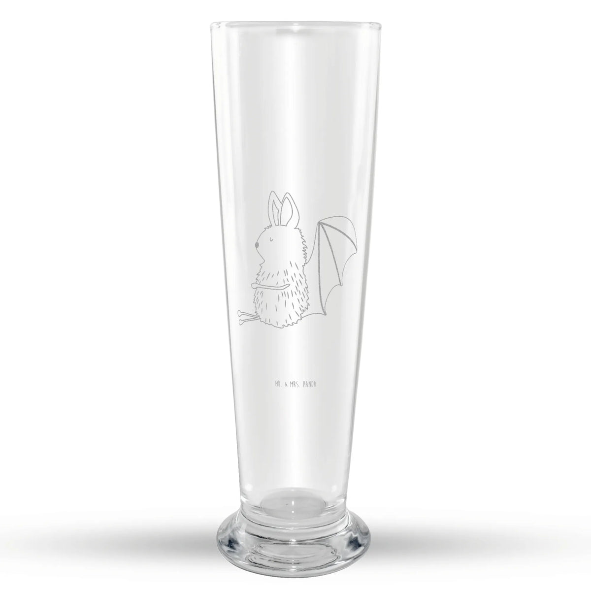 Weizenglas Fledermaus Sitzen Weizenbier Glas, Weißbierglas, Weizen Glas, Bierglas, Bier Glas, Mr & Mrs Panda Weizenglas, Lustige Sprüche, Tiere, Tiermotive, Gute Laune, Entspannen, Fledermaus, Motivation, Fledermäuse