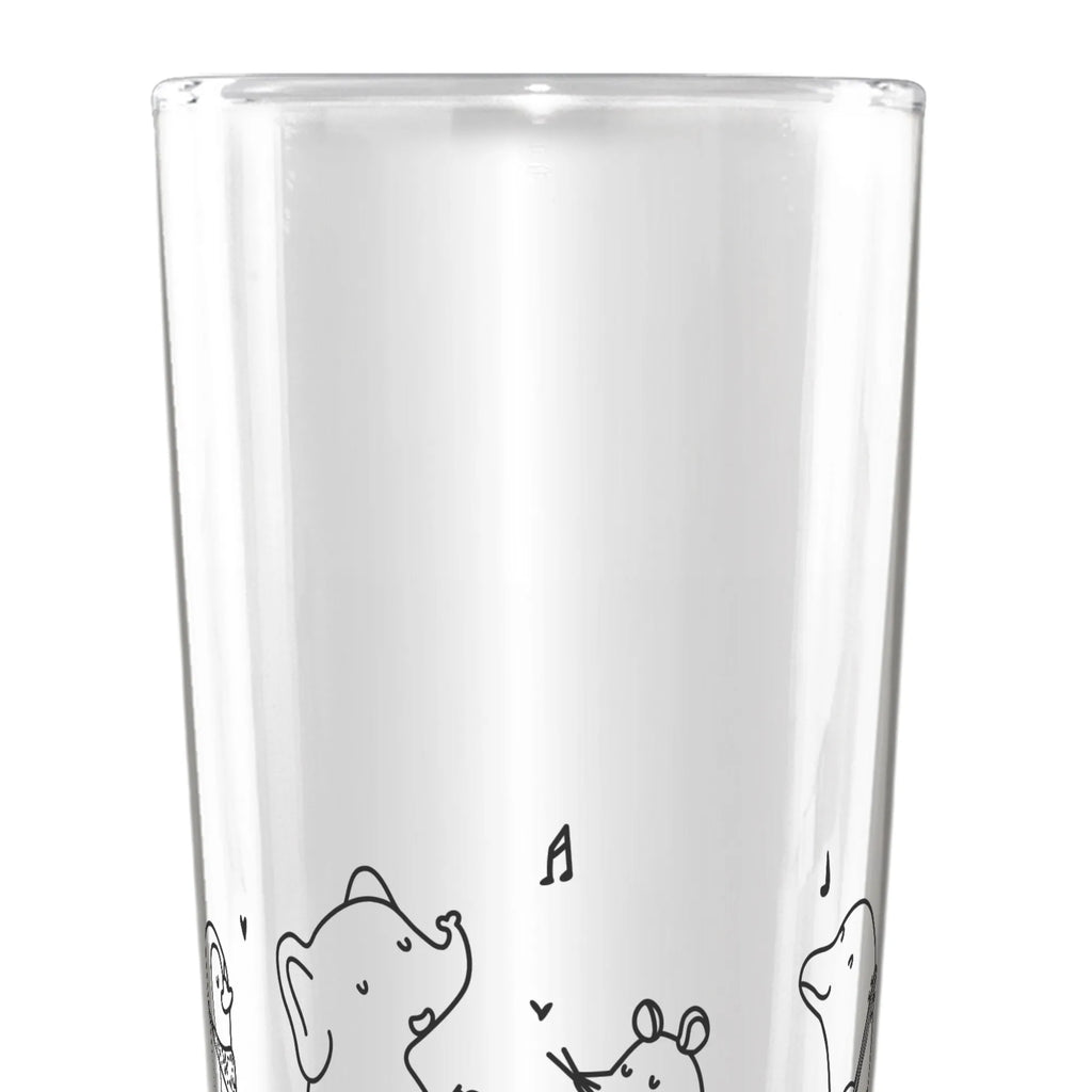 Weizenglas Big Band Weizen Glas, Weizenbier Glas, Vatertag, Weizenbierglas, Weizenglas, Tiermotive, Gute Laune, lustige Sprüche, Tiere, Musik, Triangel, Delfin, Hund, Gitarre, Musikanten, Elefant, Band, Maus, Pinguin