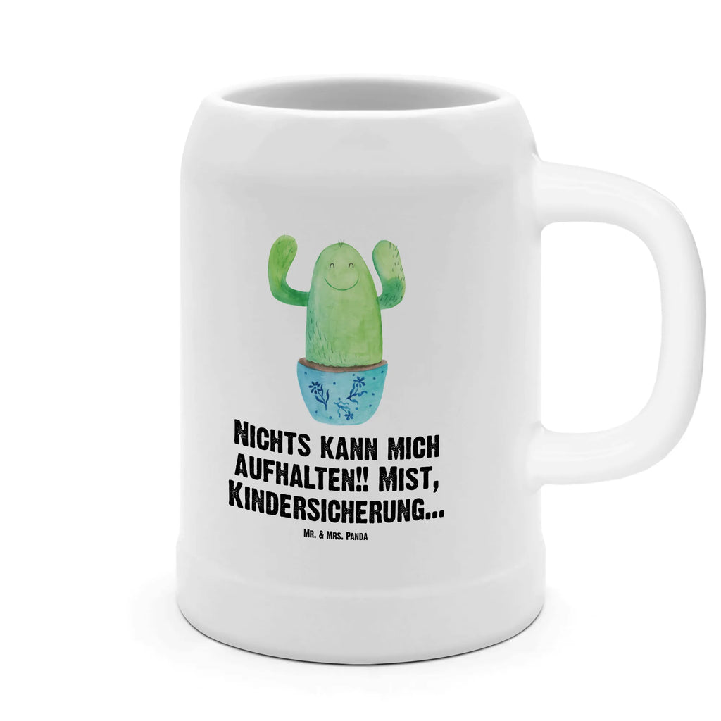 Kufel piwny kaktus Szczęśliwy Bierkrug, Bierkrüge, Bierkrug Steingut, Steinkrüge, 0, 5 l, 500ml, Krug, Kaktus, Kakteen, Motivation, Spruch, lustig, Kindersicherung, Neustart, Büro, Büroalltag, Kollege, Kollegin, Freundin, Mutter, Familie, Ausbildung
