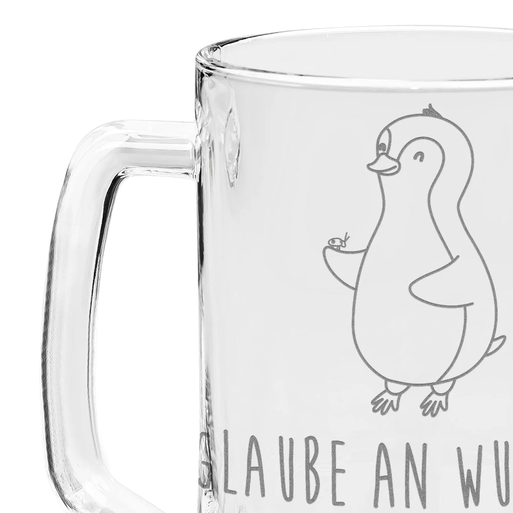 Engraved Beer Mug Penguin ladybug Penguin, North Pole, Winter, Penguins, love, joy, happiness, penguins, ladybird, joy of life, wonder