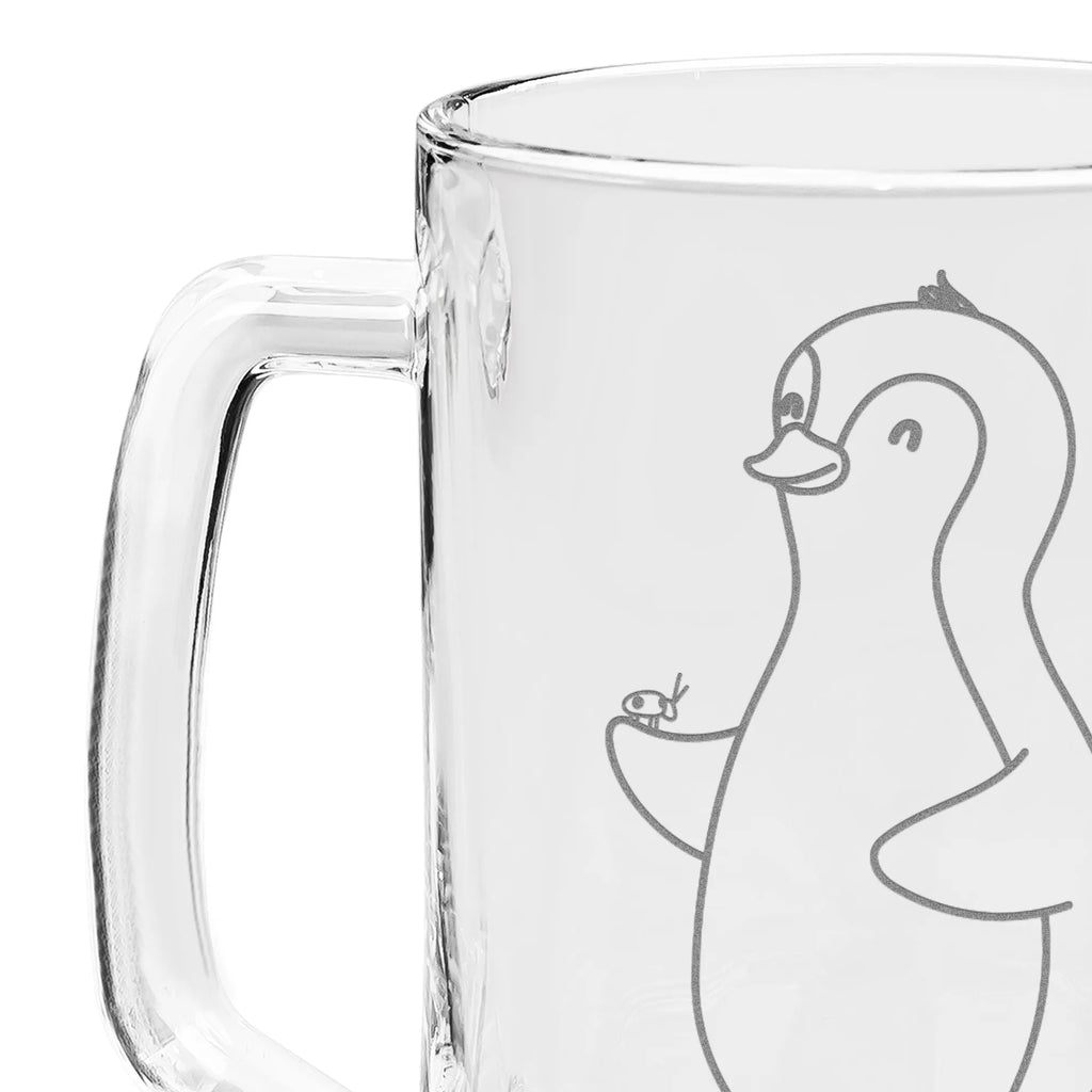 Engraved Beer Mug Penguin ladybug Penguin, North Pole, Winter, Penguins, love, joy, happiness, penguins, ladybird, joy of life, wonder