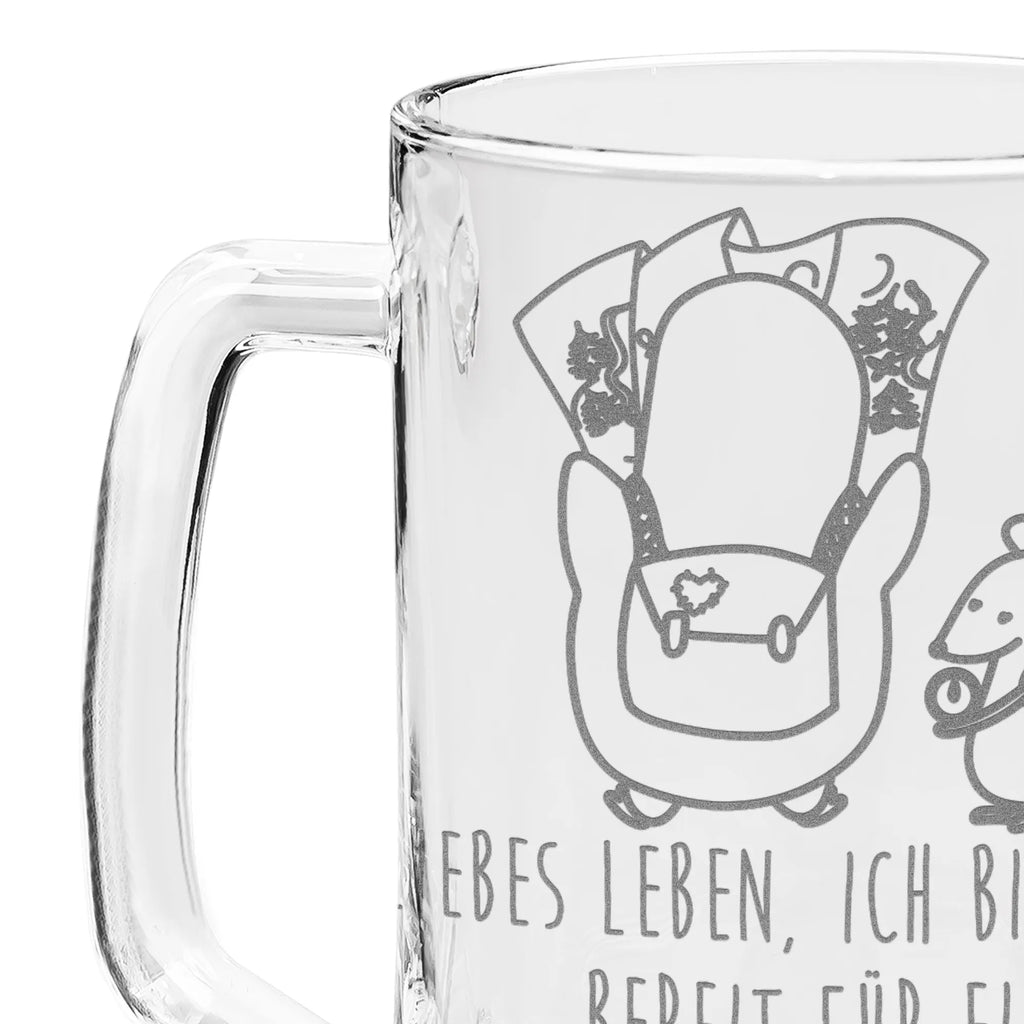 Grawerowany Kufel Piwa Pingwin i Mysz Wędrowcy Pinguin