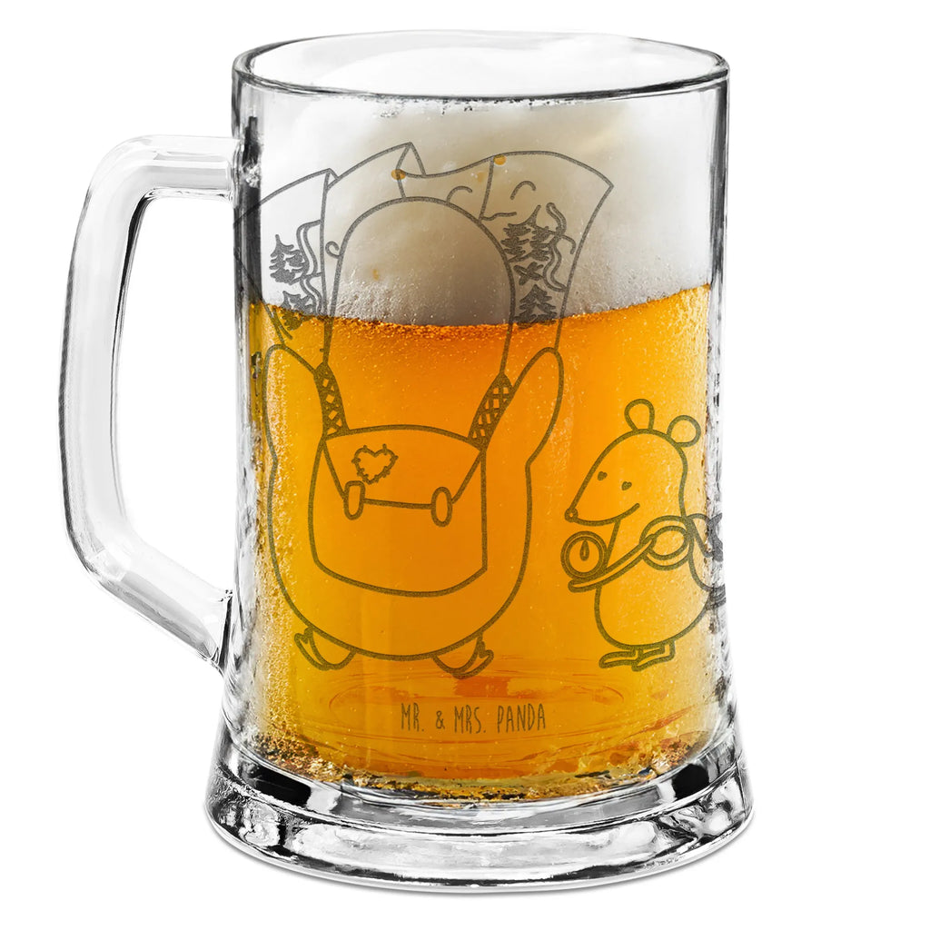 Grawerowany Kufel Piwa Pingwin i Mysz Wędrowcy Pinguin