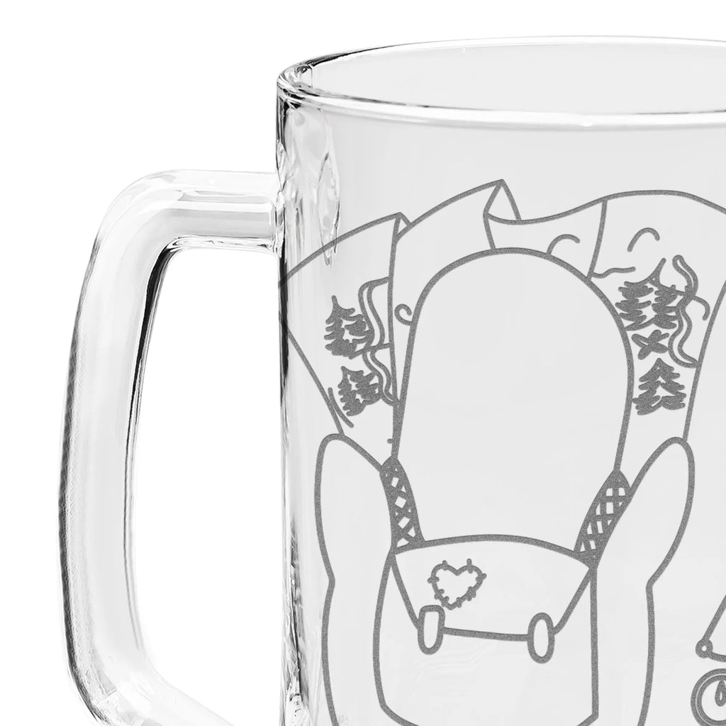 Grawerowany Kufel Piwa Pingwin i Mysz Wędrowcy Pinguin
