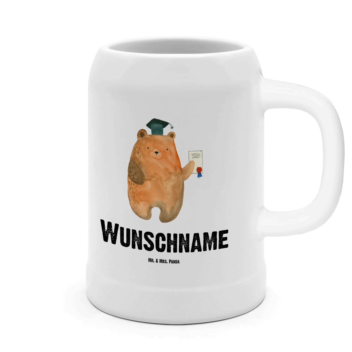 Personalised beer mug bear Test teddy bear, cuddly toy, examination passed, diploma, examinations, degree, certificate