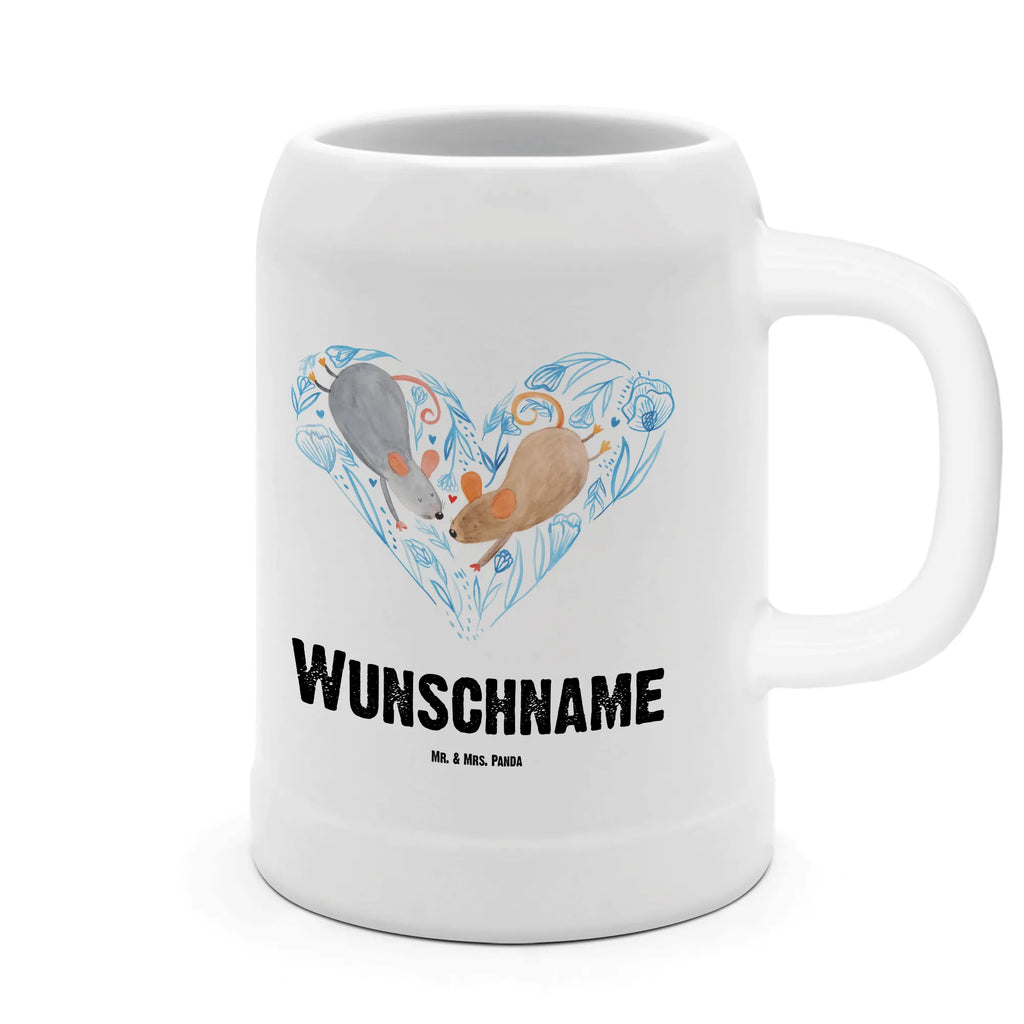 Personalisierter Bierkrug Mäuse Herz Bierkrug mit Namen, Bierkrug personalisieren, Bierglas mit Namen, Personalisierung, Bedrucken, Liebe, Partner, Freund, Freundin, Ehemann, Ehefrau, Heiraten, Verlobung, Heiratsantrag, Liebesgeschenk, Jahrestag, Hocheitstag, Maus, Mäuse, Liebesbotschaft, Liebesbeweis, Hochzeit, Lieblingsmensch, Gemeinsamkeit, Love, Geschenk für zwei