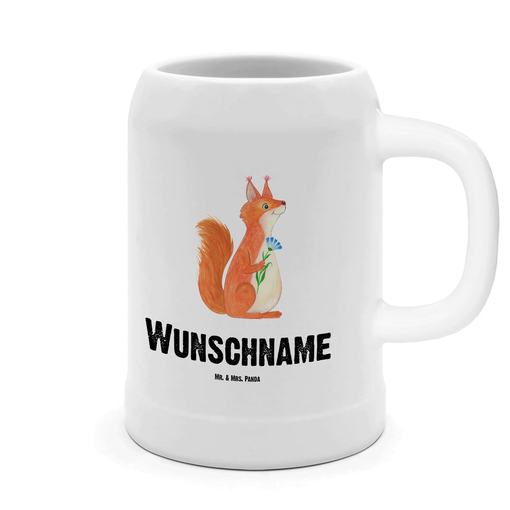 Personalised beer mug Squirrel flower small animals, cute, funny, cute animal motives, hand drawn, small world, funny sayings, good mood, happy, gifts, gift ideas, special gifts, animal lover, card, saying decoration, Squirrel, laughter, squirrel, motivation pictures, motivation sayings, fun, happy saying, positive saying