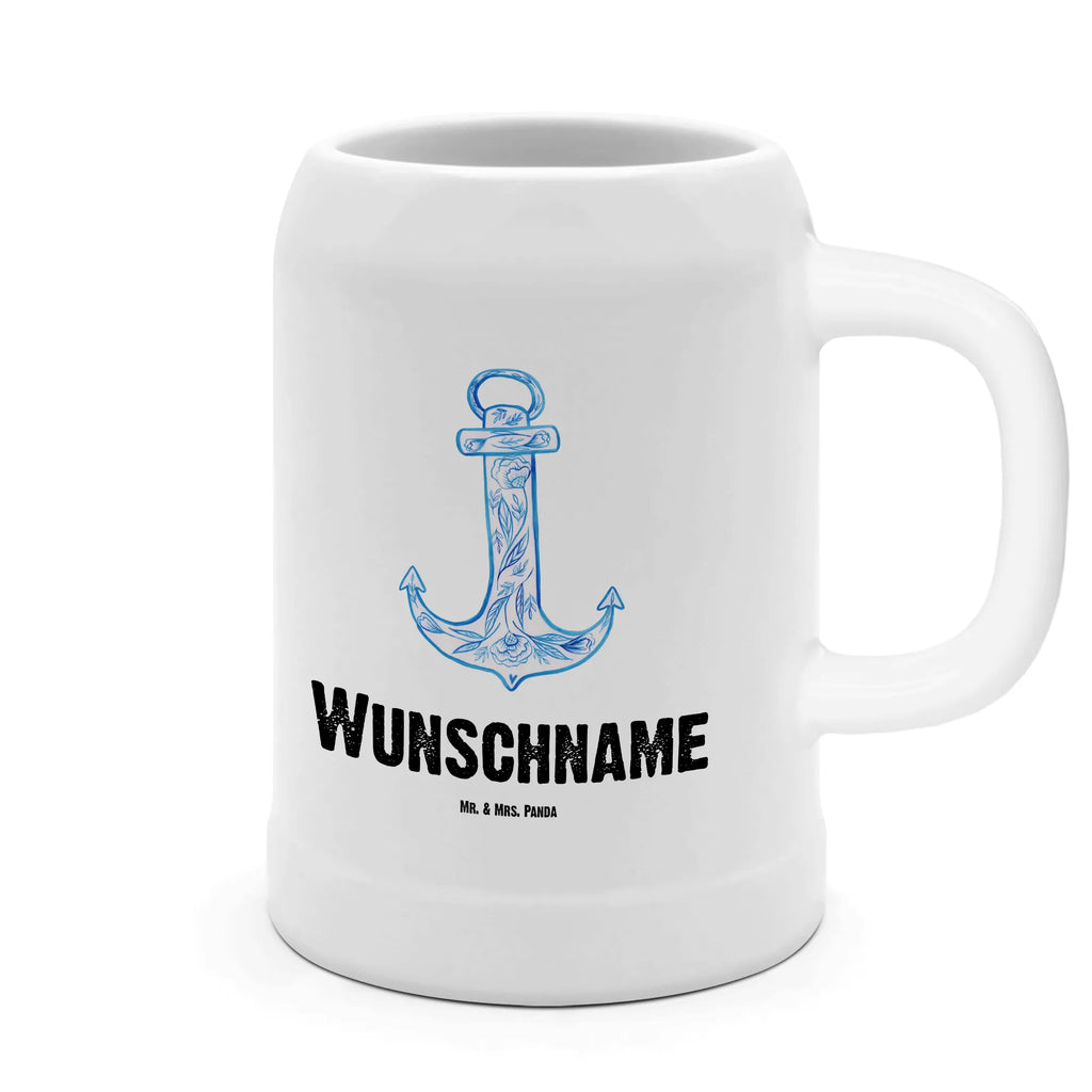 Personalisierter Bierkrug Anker Blau Bierkrug mit Namen, Bierkrug personalisieren, Bierglas mit Namen, Personalisierung, Bedrucken, Tiermotive, Gute Laune, lustige Sprüche, Tiere