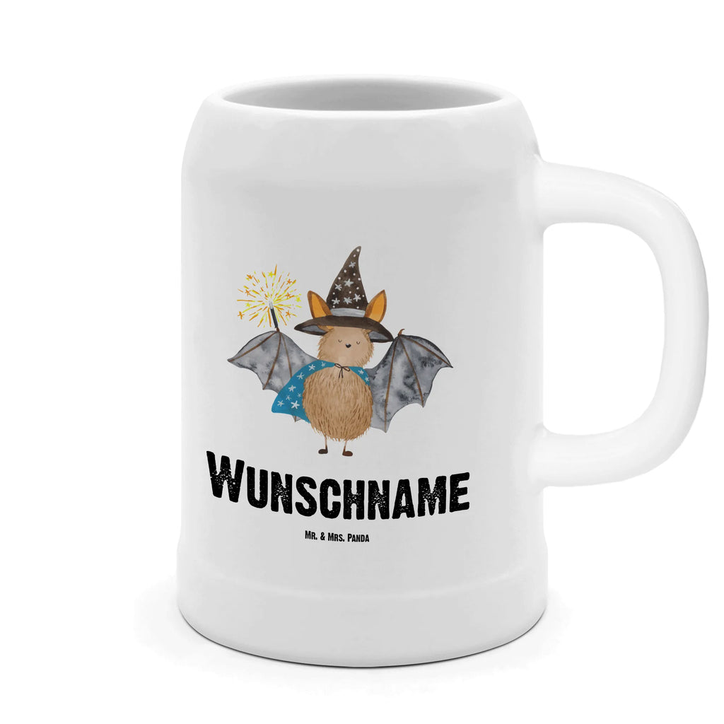 Personalised beer mug bat wizard small animals, cute, funny, cute animal motives, hand drawn, small world, funny sayings, good mood, happy, gifts, gift ideas, special gifts, animal lover, card, magicians, Bats, women, bats, sorcerers, get in