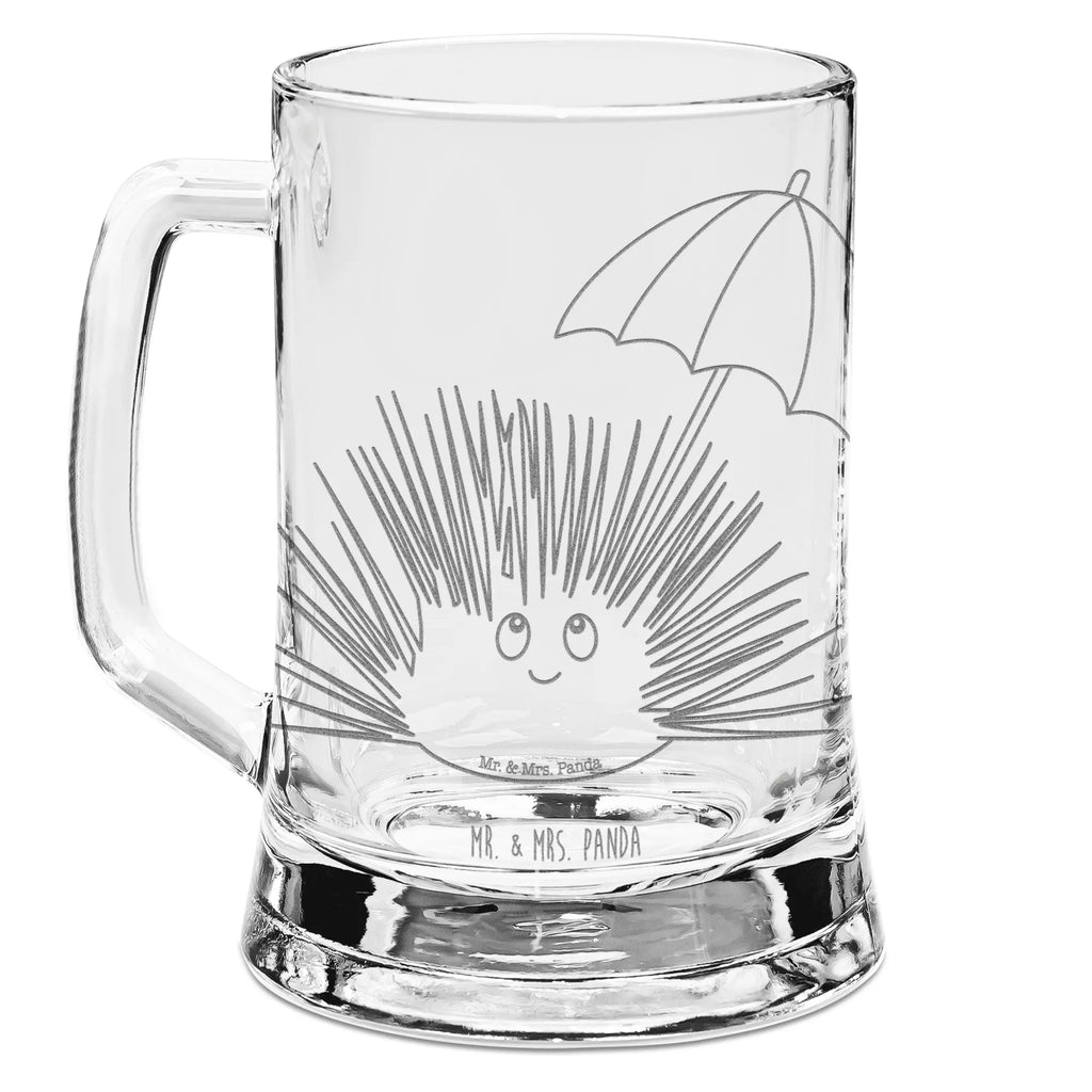 Grawerowany Kufel Piwa Jeżowiec Zwierzeta morskie, Morze, Wakacje