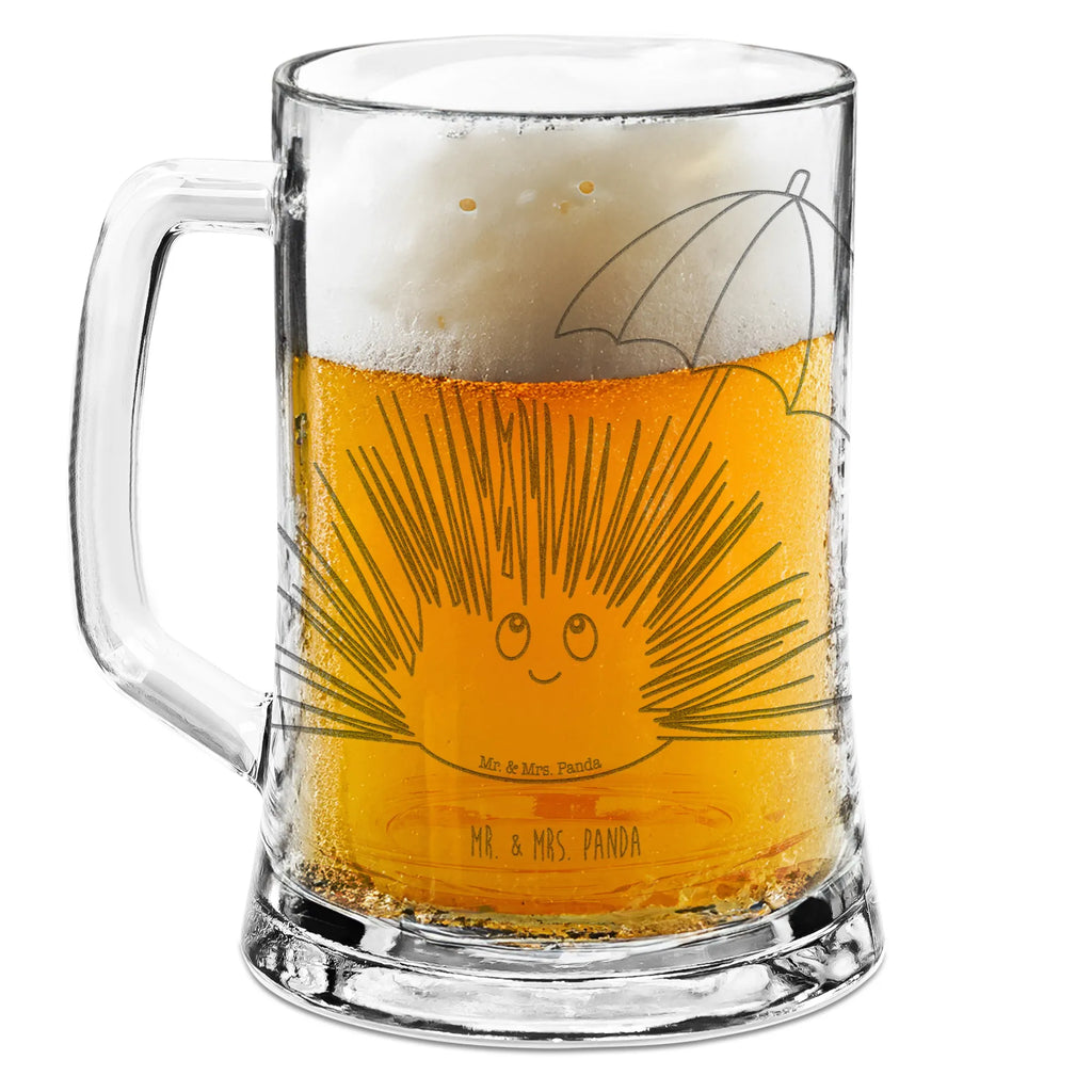 Grawerowany Kufel Piwa Jeżowiec Zwierzeta morskie, Morze, Wakacje