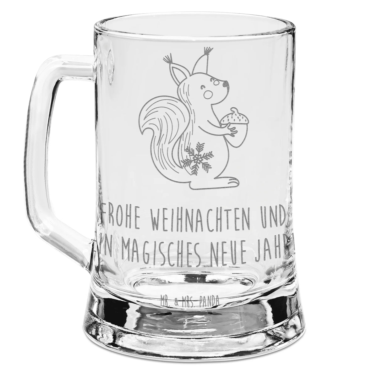 Engraved Beer Mug Squirrel Christmas Christmas time, snow, Merry Christmas, New Year, Happy New Year, Christmas Greeting, Bird, Christmas Theme