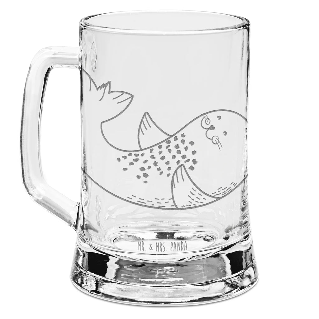Engraved Beer Mug seal Lay small animals, cute, funny, cute animal motives, hand drawn, small world, funny sayings, good mood, happy, gifts, gift ideas, special gifts, animal lover, card, beach, seals, joy, seal, sea animal, Baltic Sea, North Sea, Seal, laughter