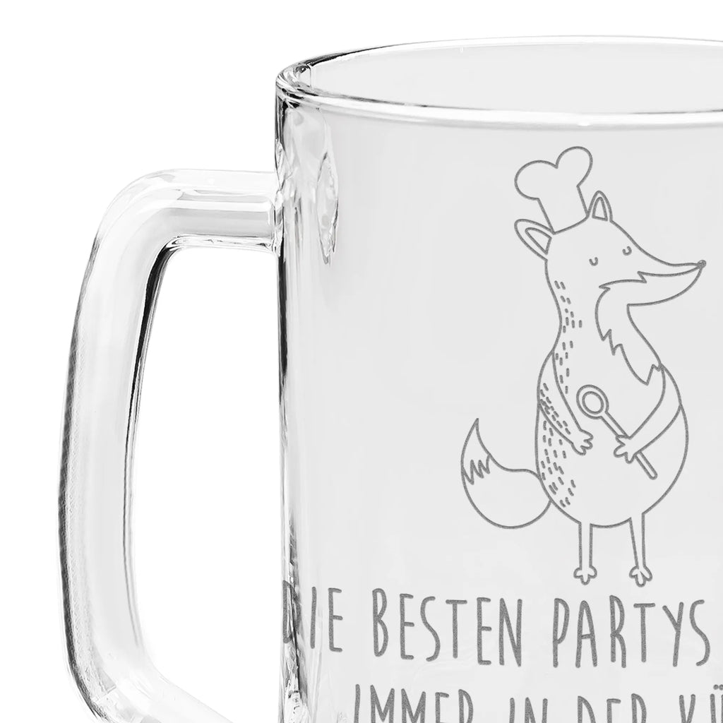 Grawerowany Kufel Piwa lis kucharz Lis