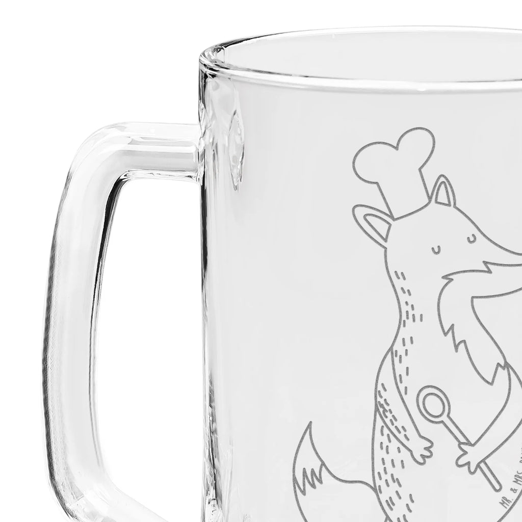 Grawerowany Kufel Piwa lis kucharz Lis