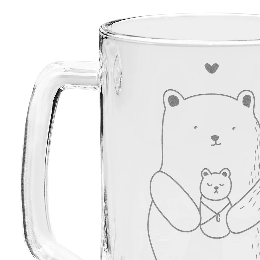 Engraved Beer Mug bear infant bear, teddy, teddy bear, cuddly toy, baptism, parents, birthday, grandson, grandchild, congratulations, baby, baptized child, niece, mother, birth, nephew