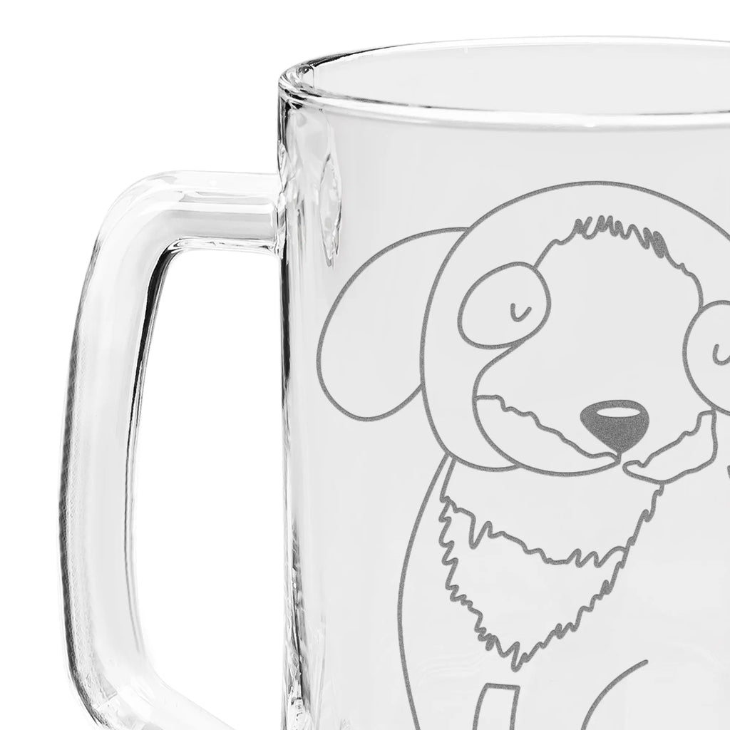 Grawerowany Kufel Piwa pies relaks Pies, motyw psa, zwierzę domowe, rasa psa, miłośnik zwierząt, właściciel psa, powiedzenia