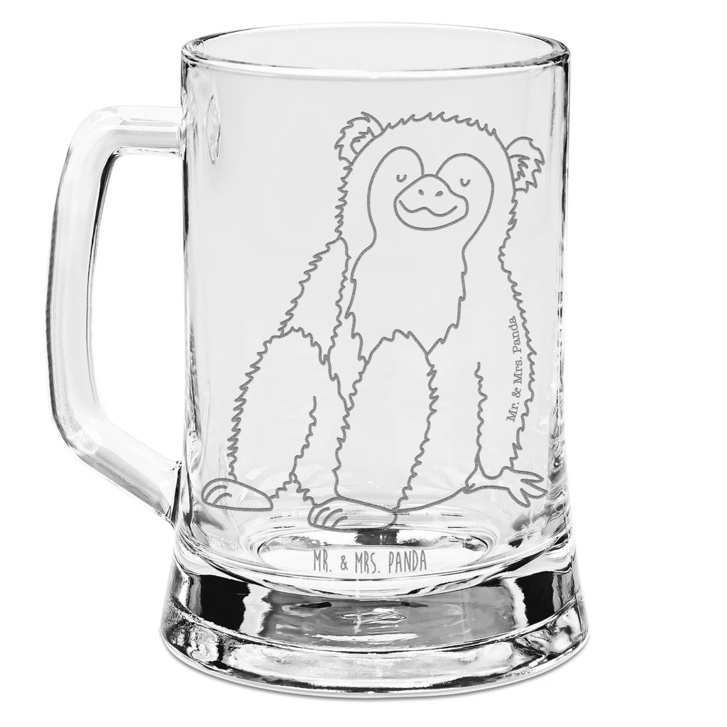 Engraved Beer Mug Monkey Africa, self-confidence, motivation, self-love, monkey, love, monkeys, self-esteem, respect, selfcare