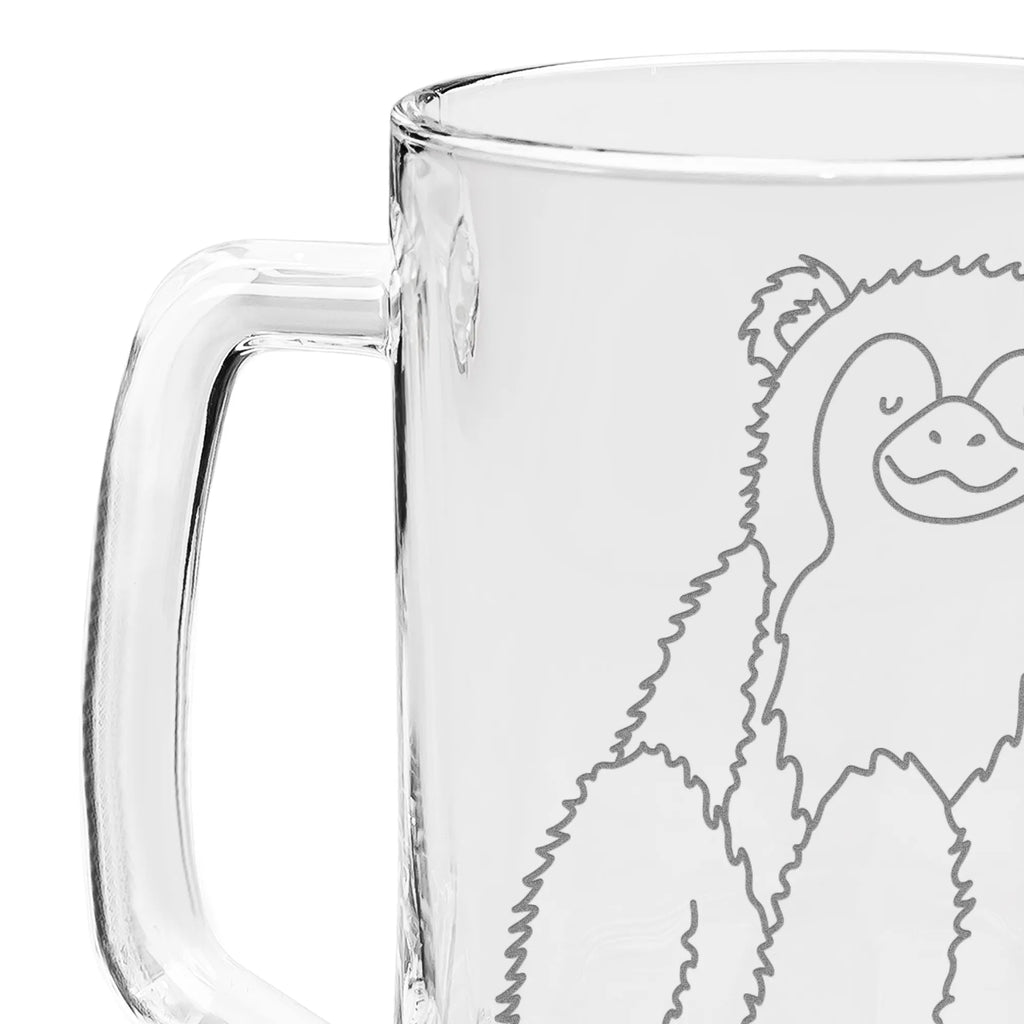 Engraved Beer Mug Monkey Africa, self-confidence, motivation, self-love, monkey, love, monkeys, self-esteem, respect, selfcare