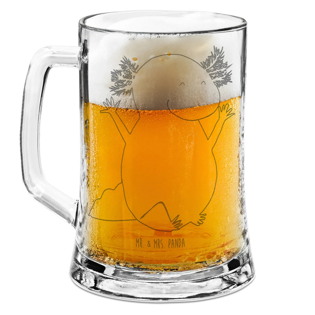 Engraved Beer Mug axolotl Hooray Axolotl, Axelotl, marine animals, Mexican walking fish, salamander, axolotl, axolot, cheerful, joy, amphibian, satisfaction, motivation, tail, fun