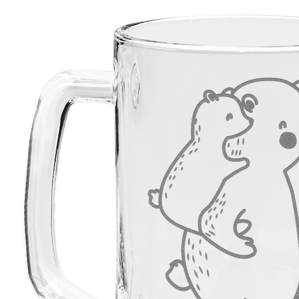 Grawerowany Kufel Piwa Tata Niedźwiedź Rodzina, Dzień Ojca, Dzień Matki, brat, siostra, mama, tata, babcia, dziadek