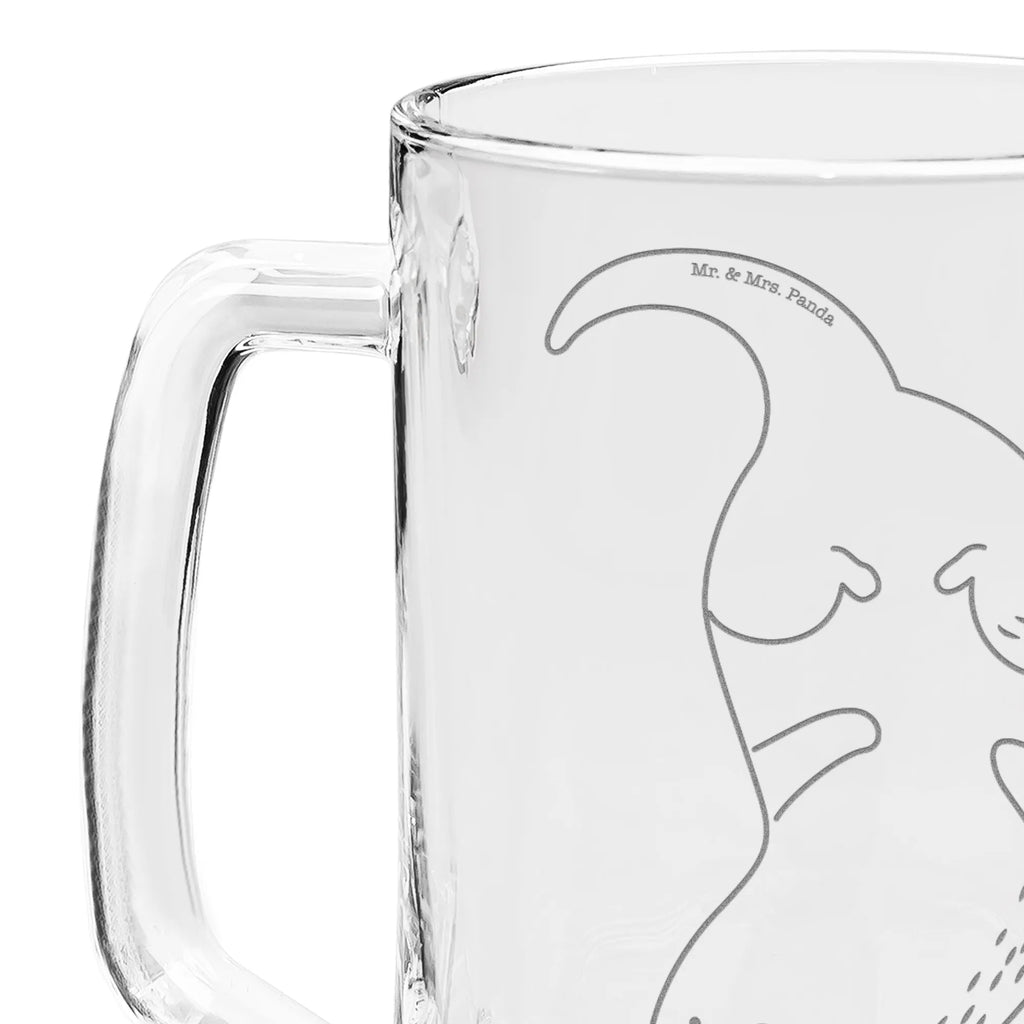 Grawerowany Kufel Piwa wydra Do góry nogami Kuna, wydra, morska wydra