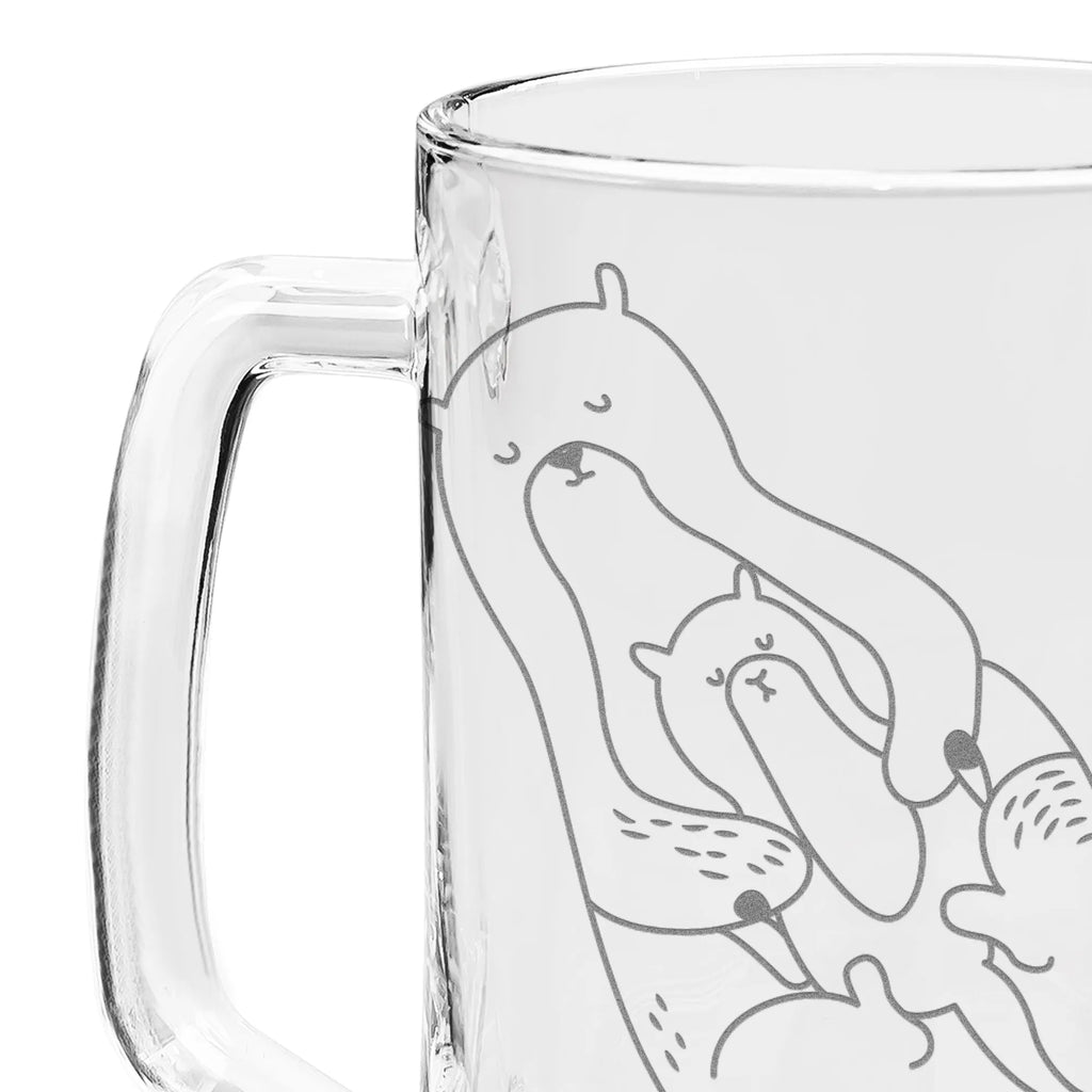 Engraved Beer Mug otter child otter, marten, sea otter, European otter, water mammal, aquatic animal, baby otter, predator, water, otter gifts, animal lover, gift ideas for animal lovers, animal, mammal, water animal, gifts for people in love, Otter Sea Otter Lake Otter