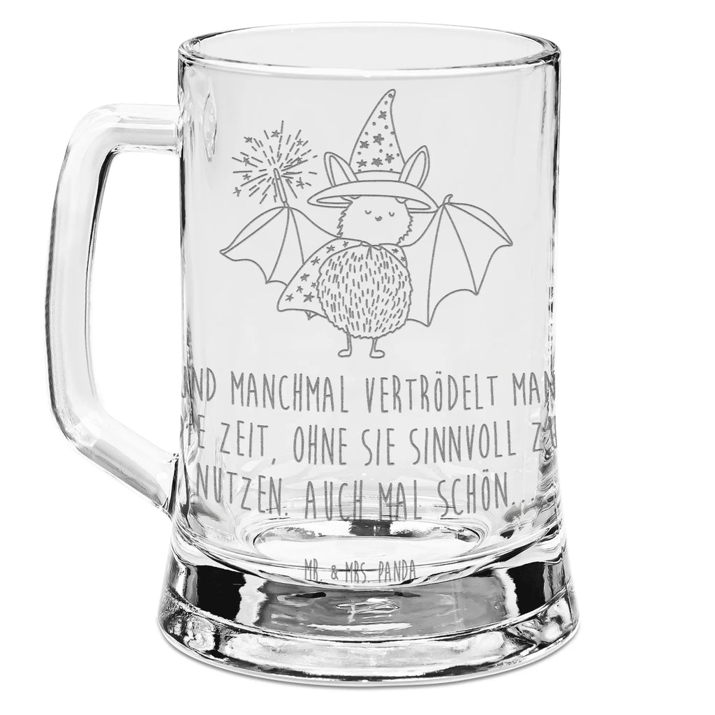 Grawerowany Kufel Piwa Nietoperz czarodziej Motywy zwierzęce, dobra energia, zabawne powiedzonka, zwierzęta