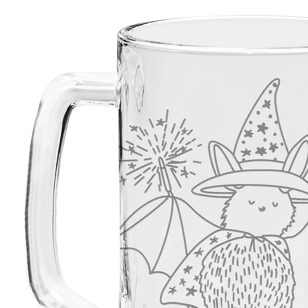 Grawerowany Kufel Piwa Nietoperz czarodziej Motywy zwierzęce, dobra energia, zabawne powiedzonka, zwierzęta