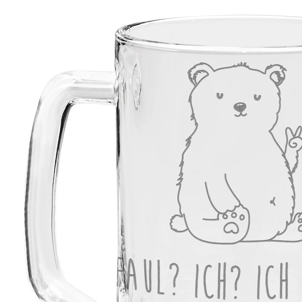 Engraved Beer Mug Icebear Lazy bear, teddy, teddy bear, cuddly toy, Polar bear, work, workplace, relaxing, office, home office, office job, lazy, North Pole