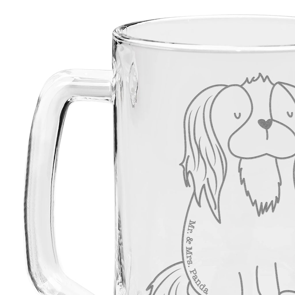 Grawerowany Kufel Piwa pies Cavalier King Charles Spaniel Pies, motyw psa, zwierzę domowe, rasa psa, miłośnik zwierząt, właściciel psa, powiedzenia