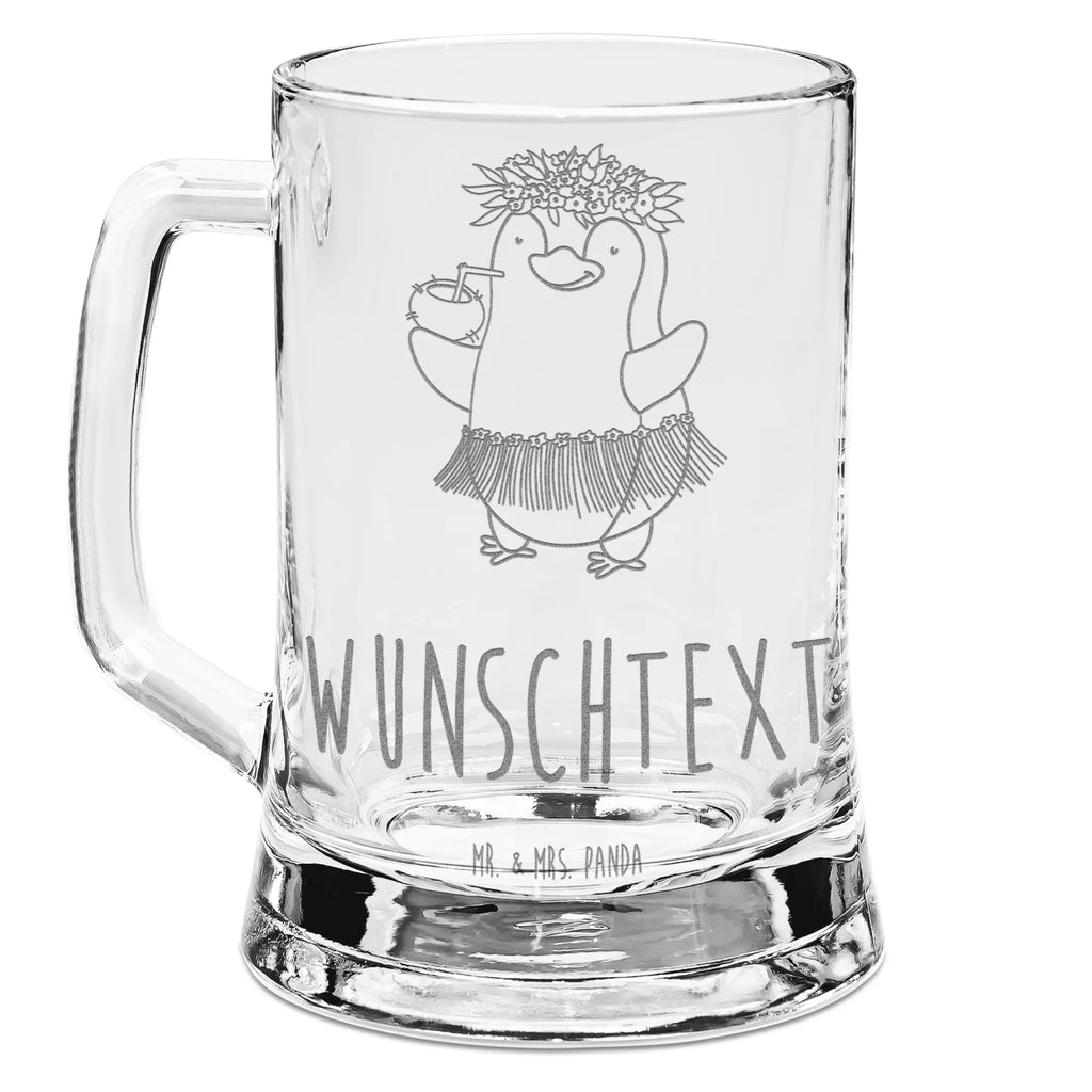 Personalized Engraved Beer Mug Penguin coconut Penguin, North Pole, Winter, Penguins, coconut, Hawaii, aloha, vacation, penguins