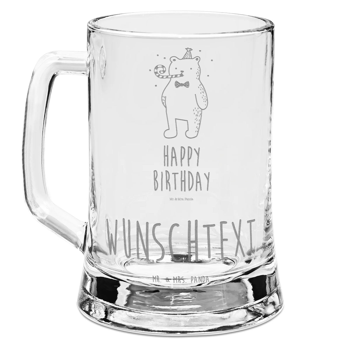Personalizowany kufel do piwa z grawerem Niedźwiedź urodziny Niedźwiedź, Miś, Pluszowy miś