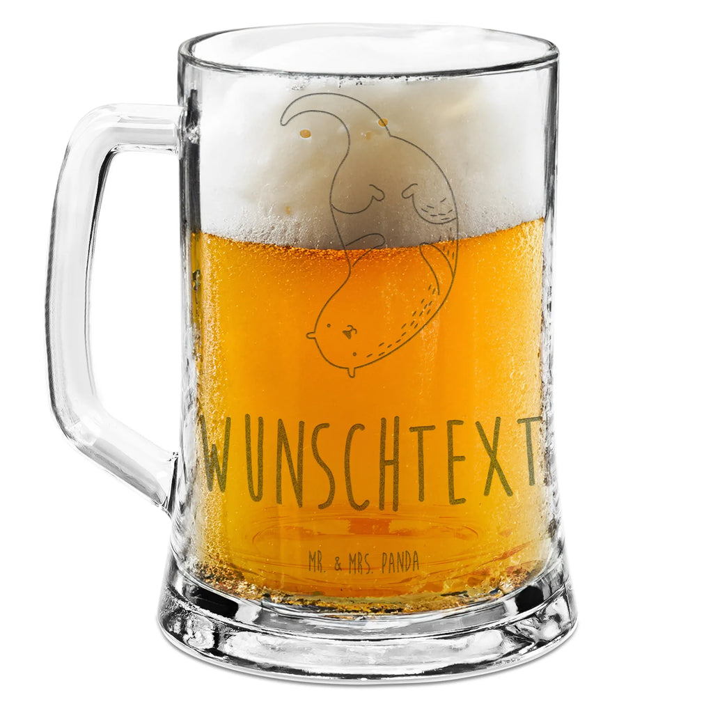 Personalized Engraved Beer Mug otter upside down otter, marten, sea otter, European otter, water mammal, aquatic animal, baby otter, predator, water, otter gifts, animal lover, gift ideas for animal lovers, animal, mammal, water animal, gifts for people in love, Otter Sea Otter Lake Otter